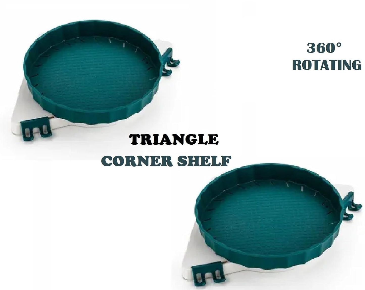 360 Triangular Rotating Corner Shelf